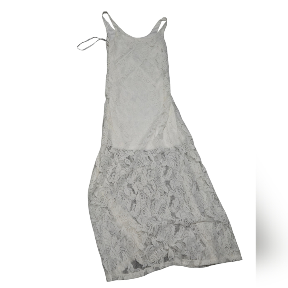 Long White Lace Dress
